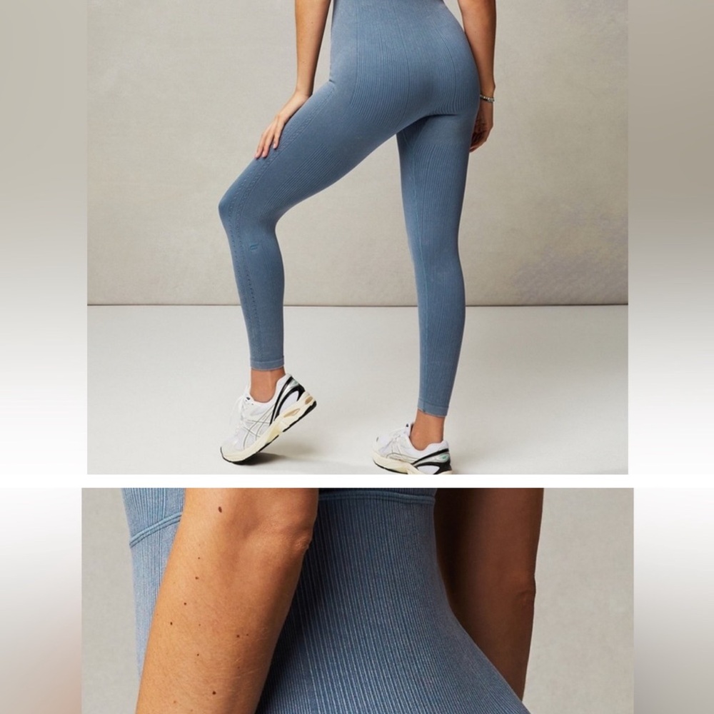 Fabletics bnwt Blue Ribbed Jumpsuit - Picture 3 of 4